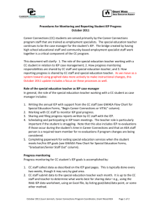 Procedures for Monitoring and Reporting Student IEP Progress