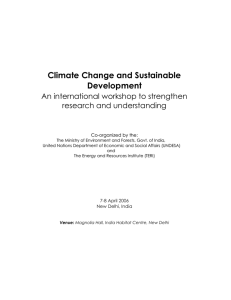 Climate Change and Sustainable Development: