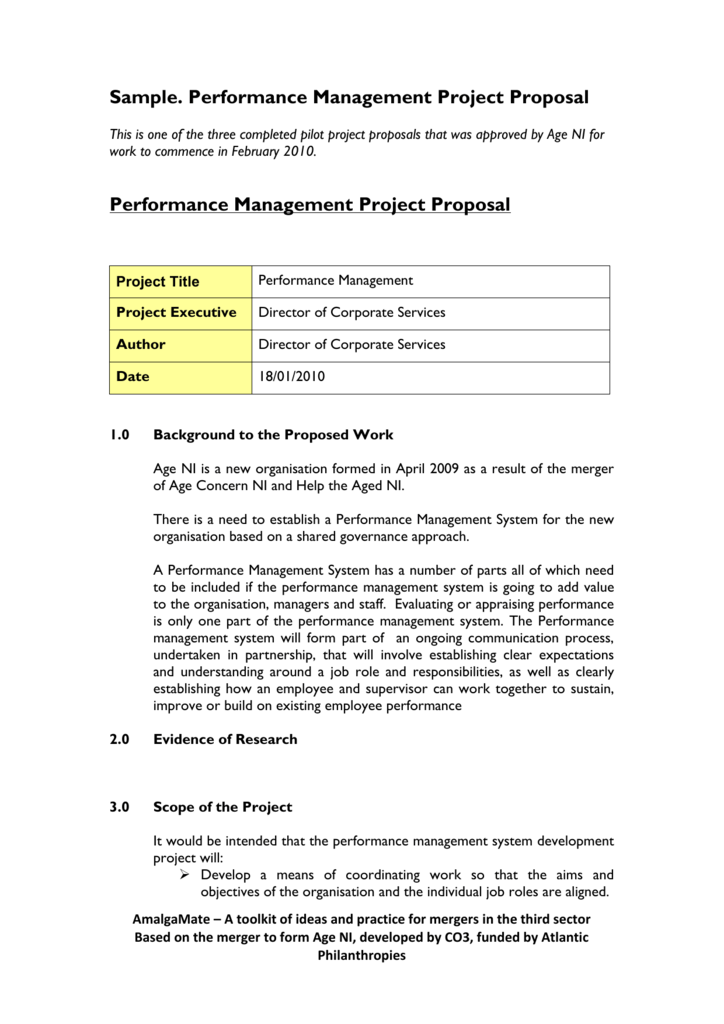 research proposal project management