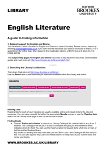 English literature - Oxford Brookes University