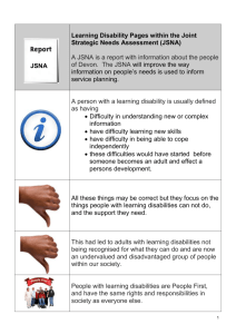 A person with a learning disability is usually defined as having