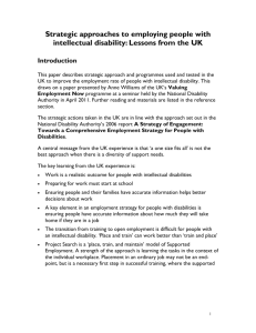 Strategic approaches to employing people with Intellectual Disability