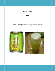 Marketing Plan: ORCHID Sugarcane Juice