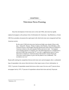 Chapter 3: Television News Framing