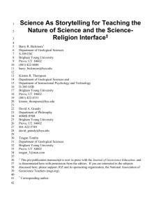 Science As Storytelling for Teaching the Nature of Science and the