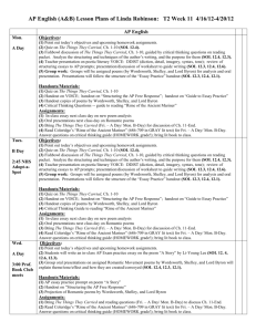 Lesson Plans 11-12 Sem 2 week 11 AP Eng