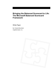 The Microsoft Balanced Scorecard Framework