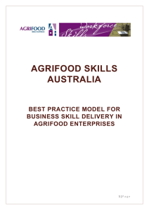 Best Practice Model - AgriFood Skills Australia