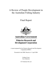 A Review of People Development in the Australian Fishing Industry