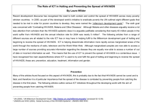 The role of ICT in halting and preventing the spread of HIV/AIDS