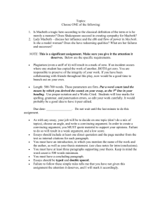 Macbeth Argumentative Essay - Social Circle City Schools