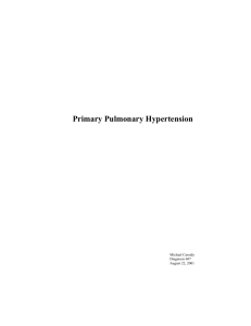 Primary Pulmonary Hypertension Paper