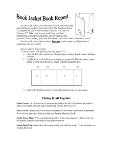 Book Jacket Book Report