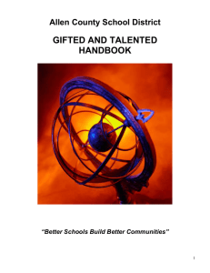 Gifted and Talented Handbook - Allen County Schools