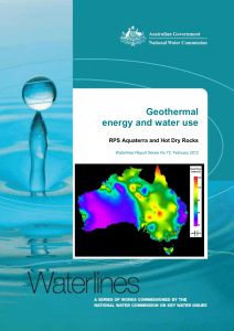 Geothermal energy and water use