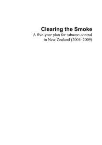 Clearing the Smoke: A five-year plan for tobacco control in New