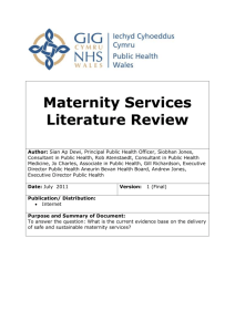 Maternity Services Literature Review DPHQA Final 06.07