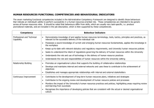 Human Resources competencies and