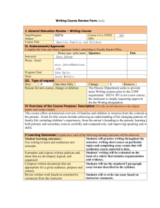 History 385H: Families and Children in America Prof. Anya Jabour