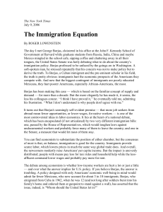 The Immigration Equation