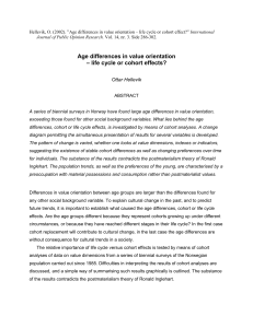 Age differences in value orientation – lifecycle or generation effects