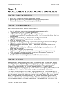 Chapter 2: Management -