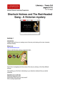 Literacy - Day Three - Sherlock Holmes.doc
