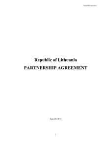 Republic of Lithuania PARTNERSHIP AGREEMENT