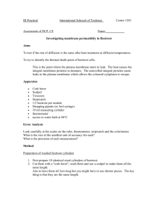 Beetroot membrane Assessed Experiment