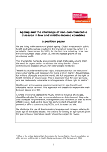 NCDs position paper - HelpAge International
