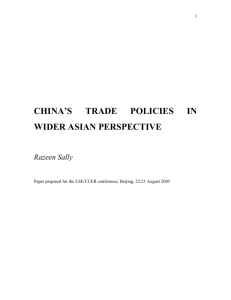 china`s trade policies and its integration into the world economy