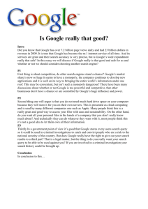 Discussion essay – Google