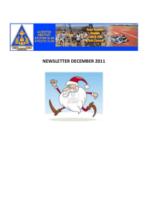 NEWSLETTER 2011 December - Alberton Amateur Athletic Club