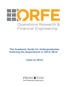 Table of Contents - Operations Research and Financial Engineering