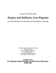 A Toolkit for Developing Palliative Care