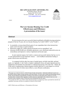 LIHTC Issues Paper