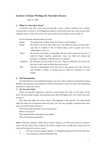 Lecture 12 Essay Writing (3): Narrative Essays