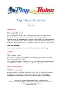 Reporting child abuse info sheet – VIC