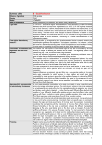 Summary table - European Centre for Social Welfare Policy and