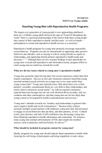 Reaching Young Men with Reproductive Health Programs
