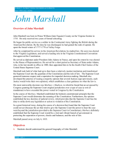 Overview of John Marshall