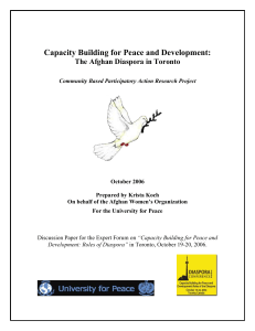 Capacity Building for Peace and Development