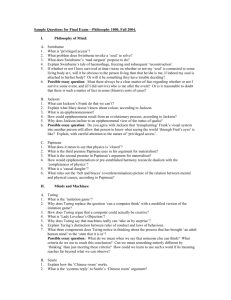Sample Questions for Final Exam Phil 1000 Fall 2004.doc