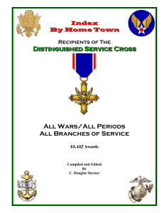 Recipients of the Distinguished Service Cross