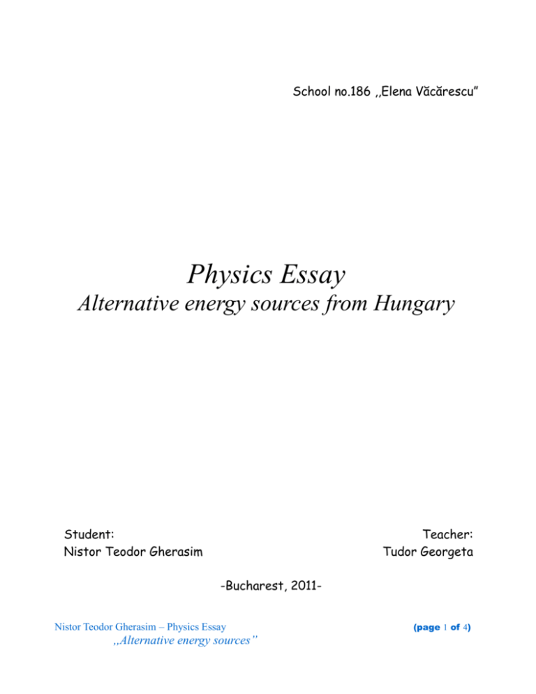 Реферат: Physics 1 Essay Research Paper Physics I