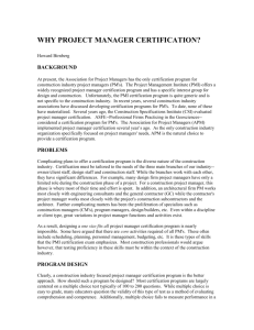 Why Project Management Certification?