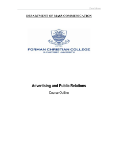 advertising & pr-course outline