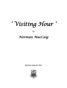 Norman MacCaig – Visiting Hour