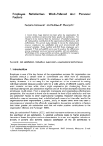 Employee Job Satisfaction: Work & Personal Factors