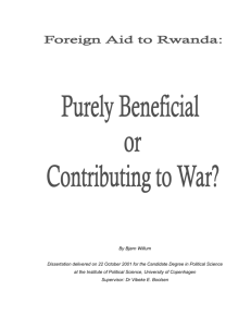 International development assistance to Rwanda and the war in the